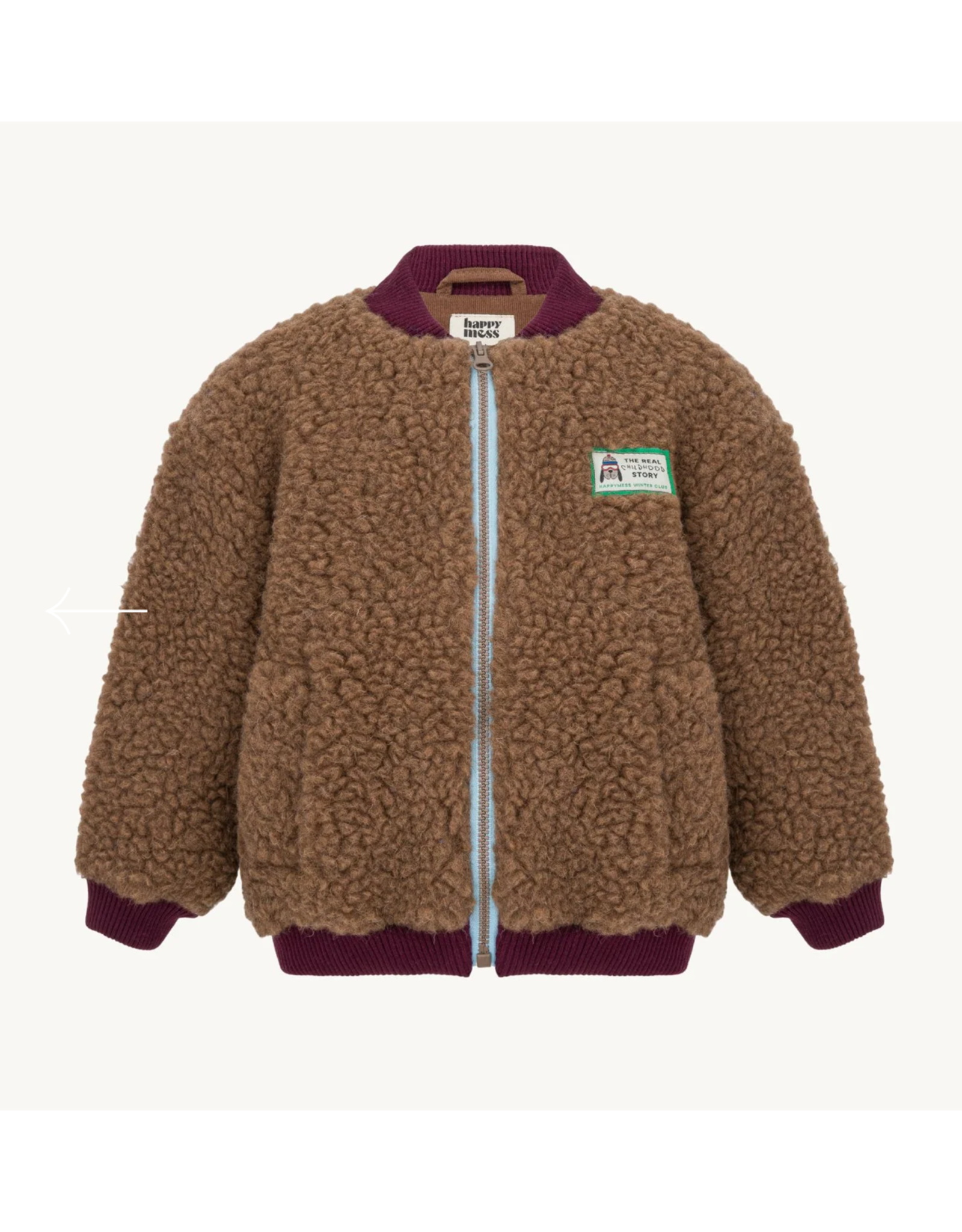 Merino bomber jacket teddy brown