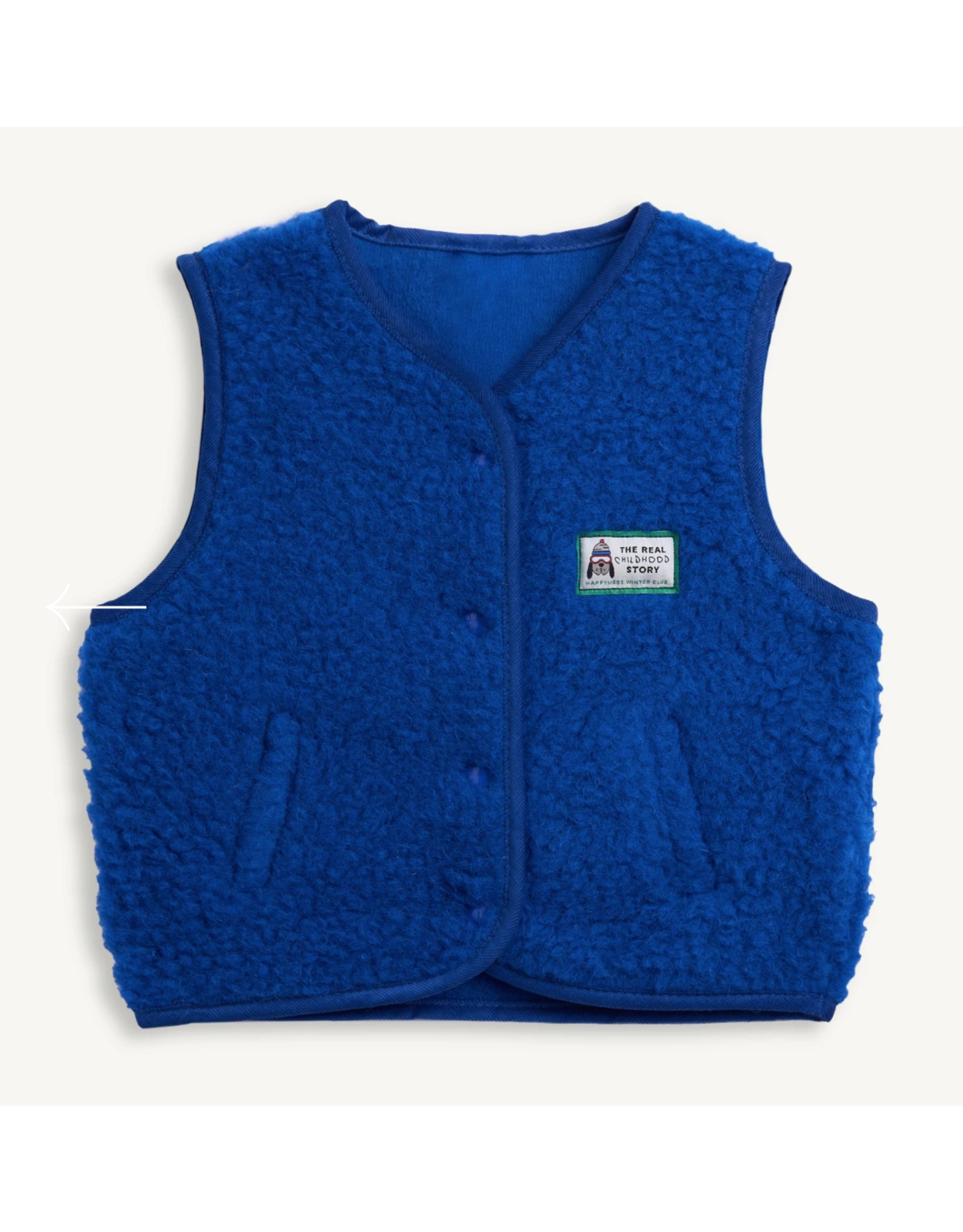 Happymess Merino wool vest cobalt