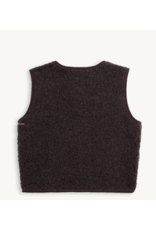 Merino wool vest chocolate brown
