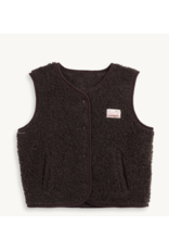 Merino wool vest chocolate brown