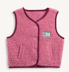 Merino wool vest dusty pink