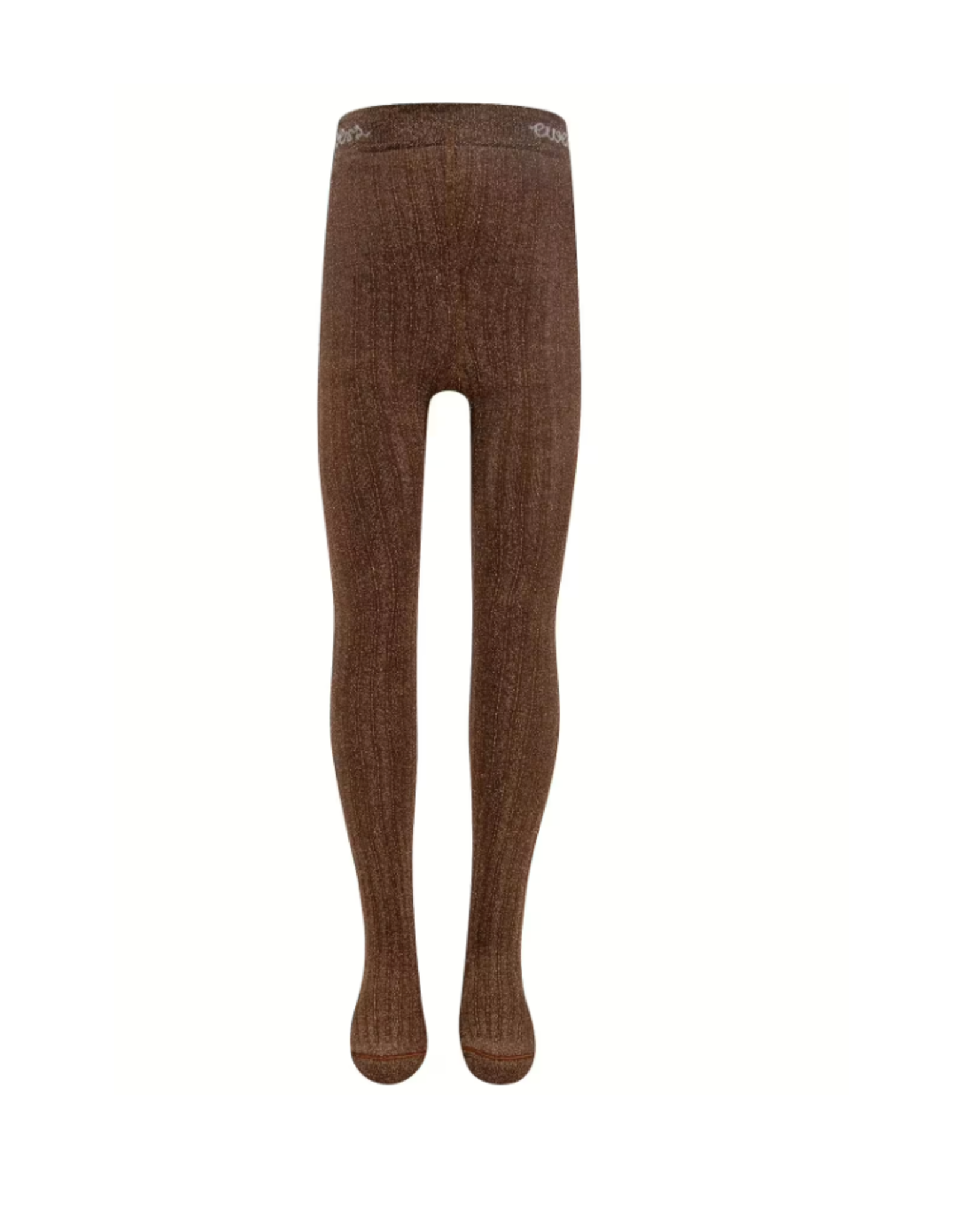 Ewers Strumpfhose Glitzer/Rippe mahagoni-gold