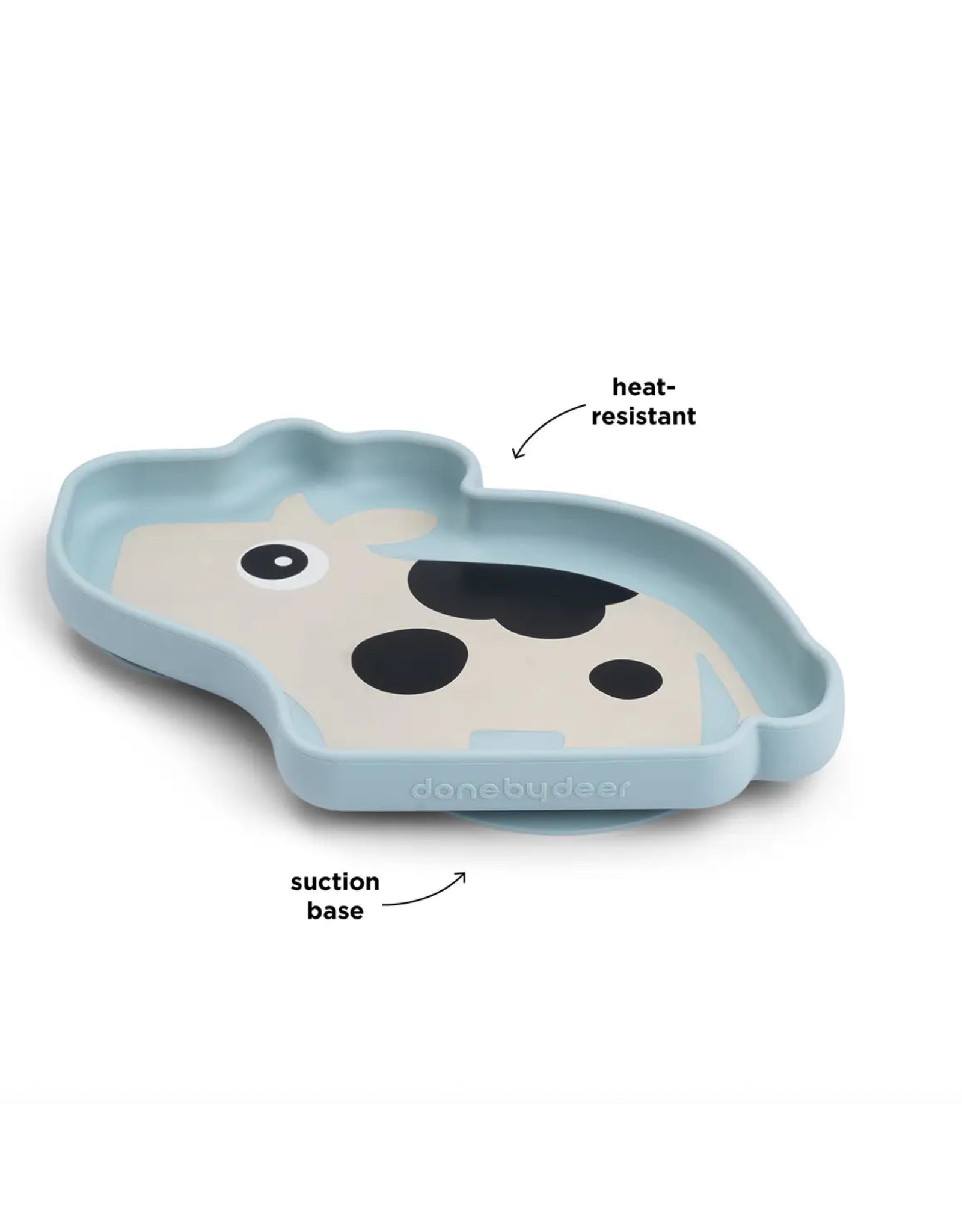 Done by Deer Silicone Stick&Stay plate Dotti Blue