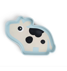 Done by Deer Silicone Stick&Stay plate Dotti Blue