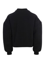 Little Looxs Little sweater with ruffle Pebble black