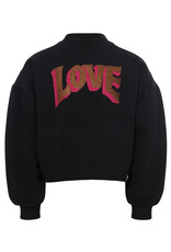 Little Looxs Little sweater with ruffle Pebble black