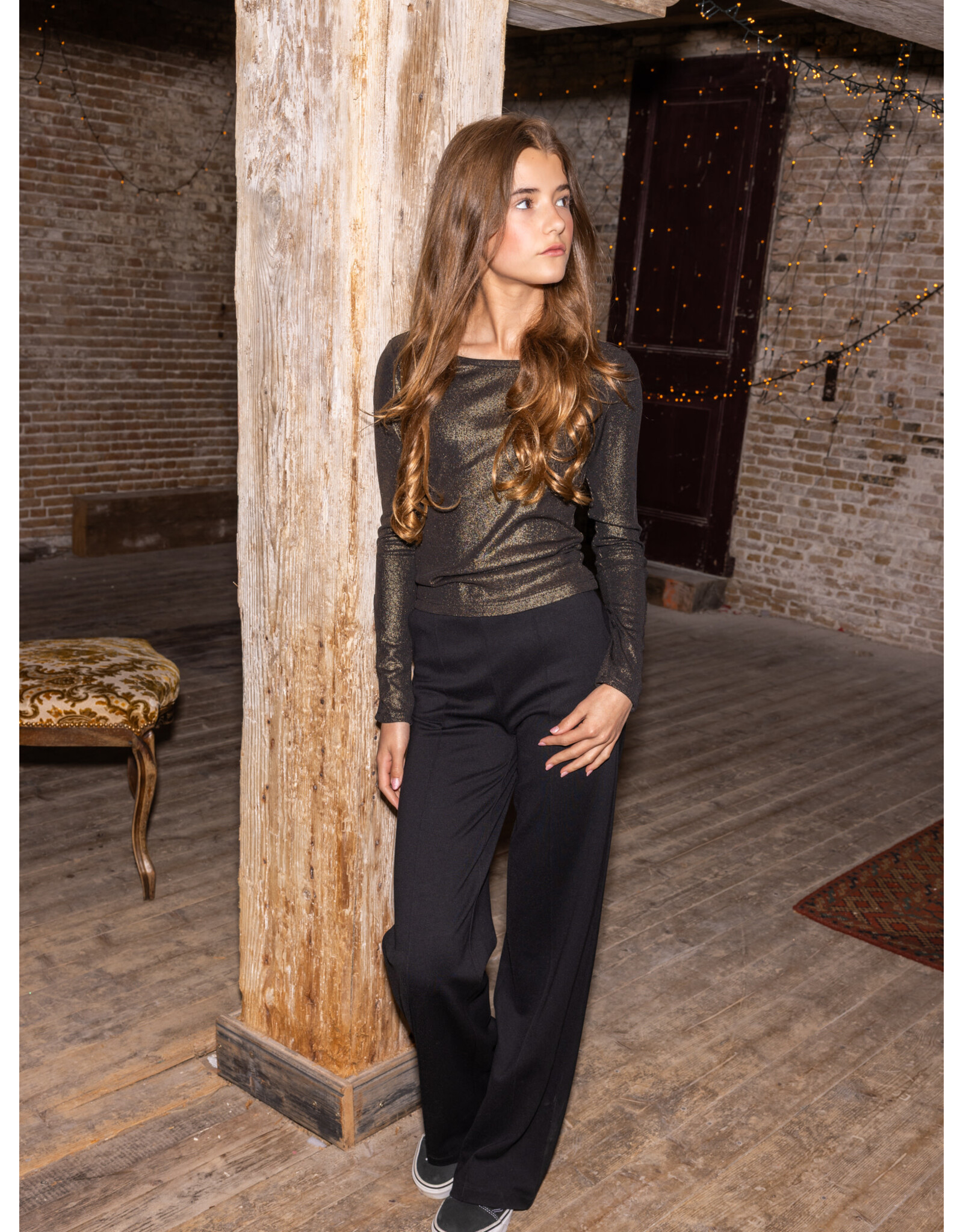 Looxs 10Sixteen Wide leg pants black W25