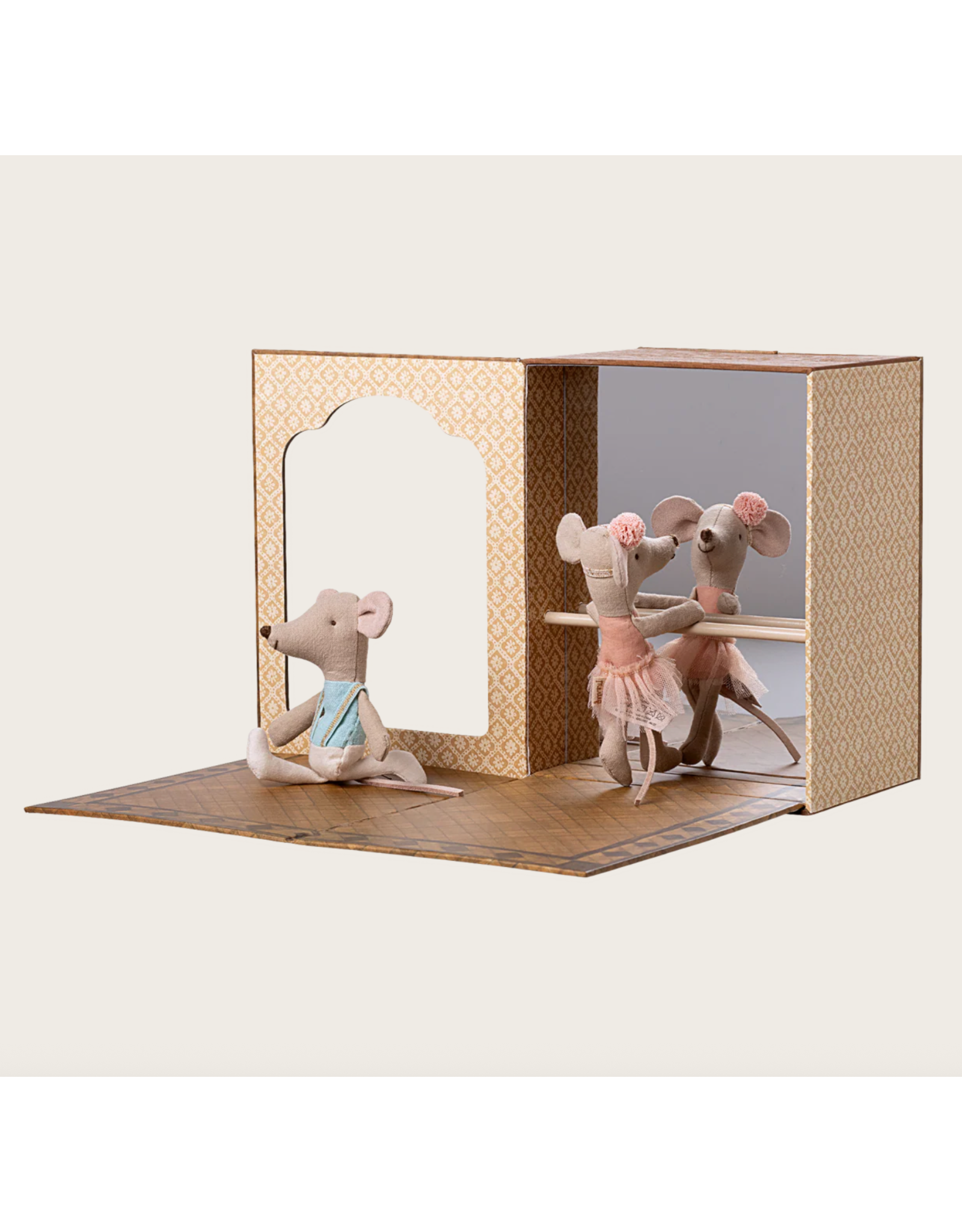 Maileg Ballet mice in dance studio Little sister and brother
