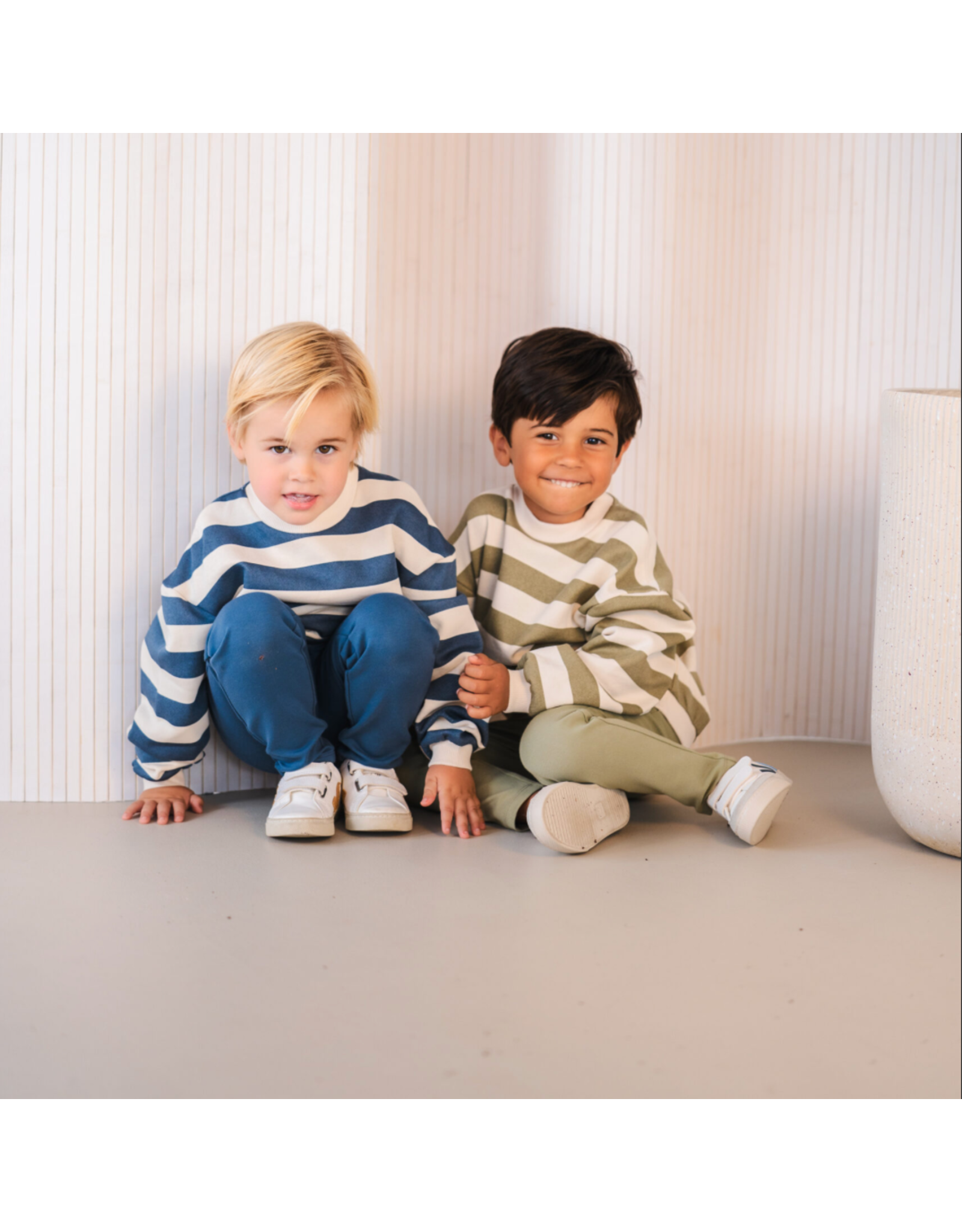 NAVY NATURAL Jules Sweaer stripe ijsblue