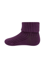 Ewers Socken Rippe/Umschlag aubergine