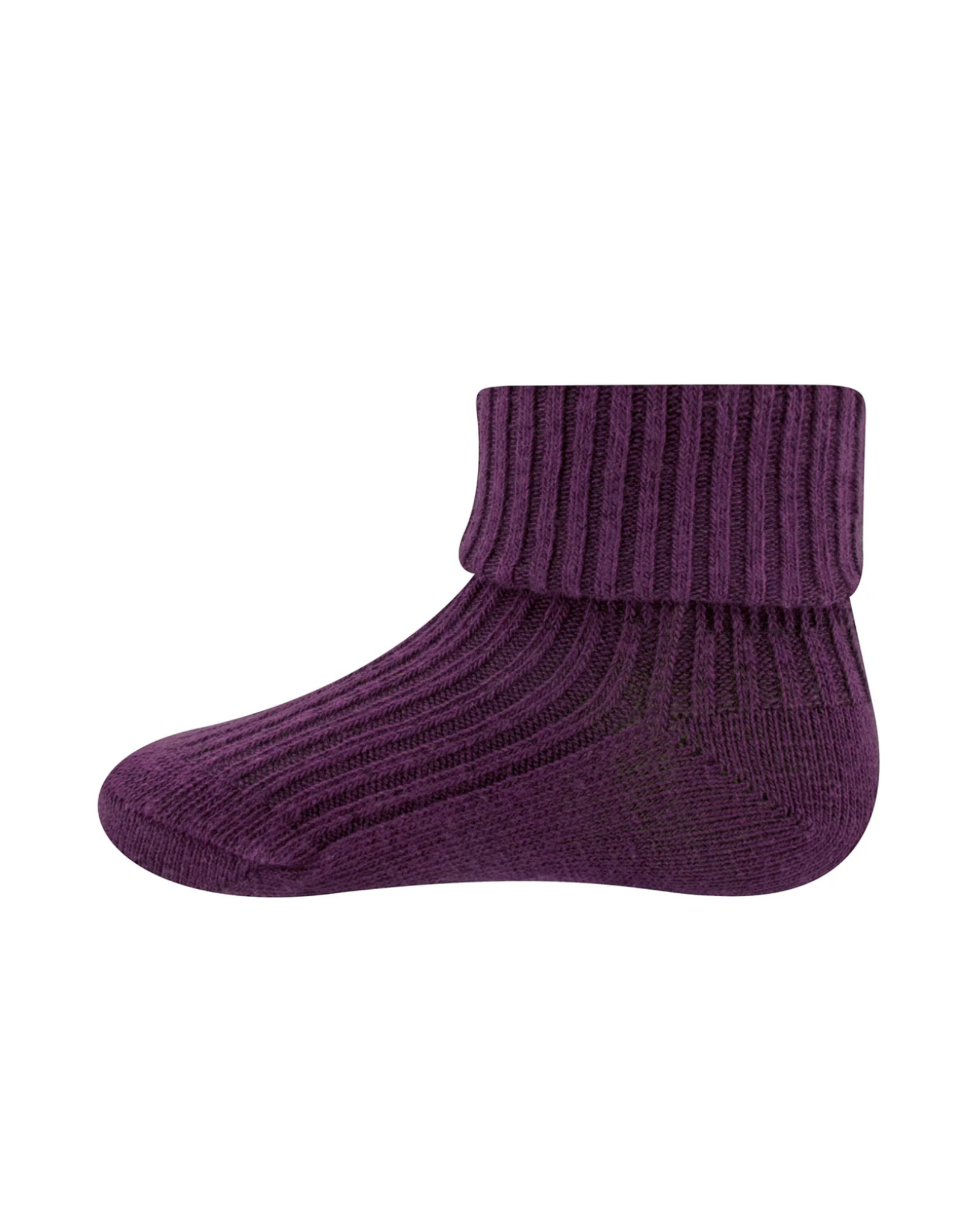 Ewers Socken Rippe/Umschlag aubergine