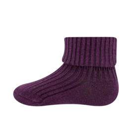 Ewers Socken Rippe/Umschlag aubergine