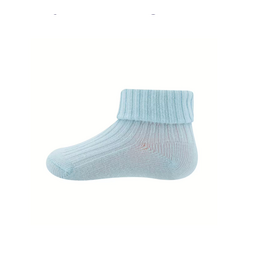 Ewers Socken Rippe/Umschlag eisblau