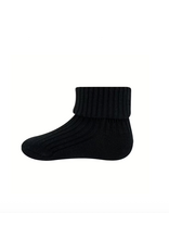 Ewers Socken Rippe/Umschlag schwarz