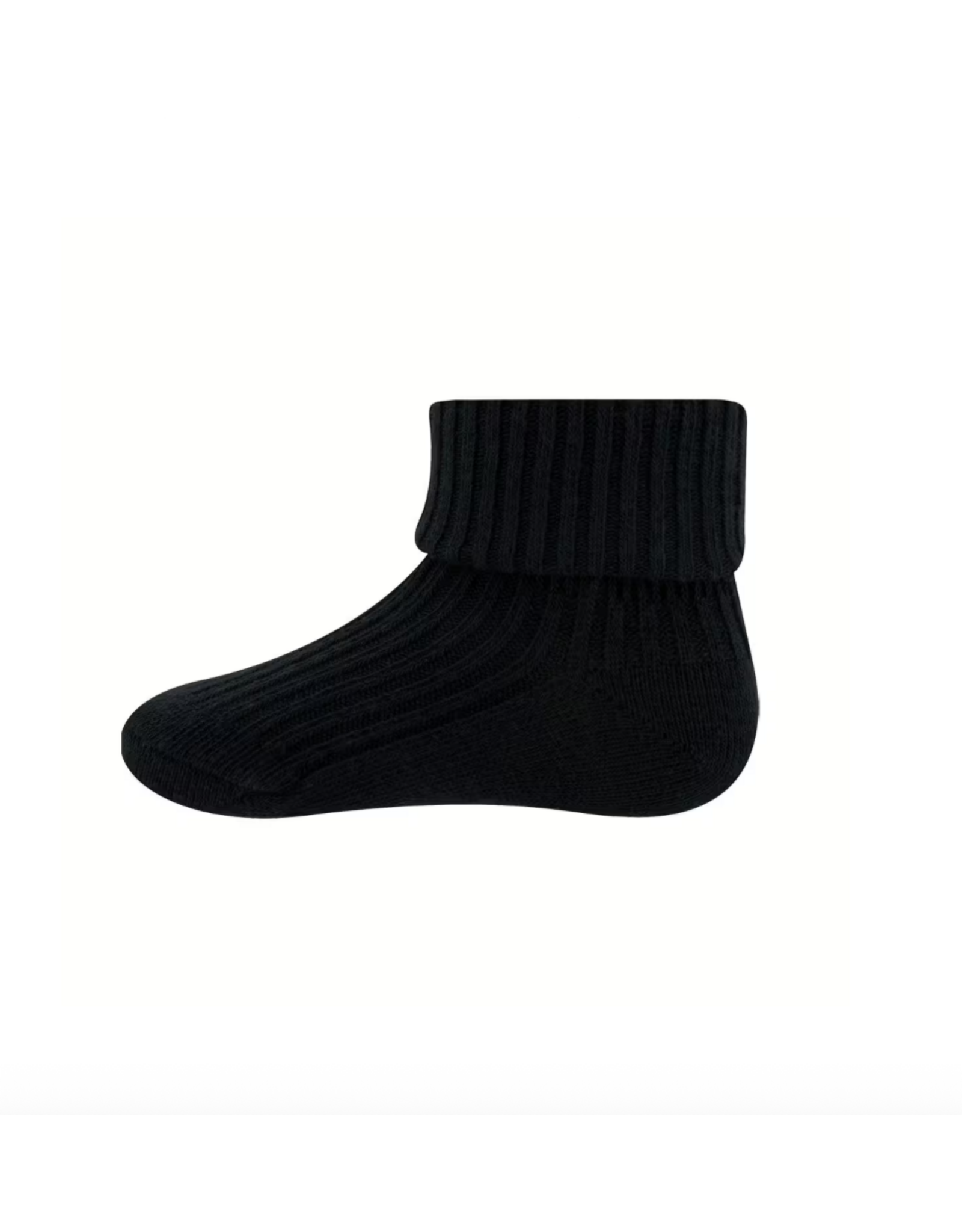 Ewers Socken Rippe/Umschlag schwarz