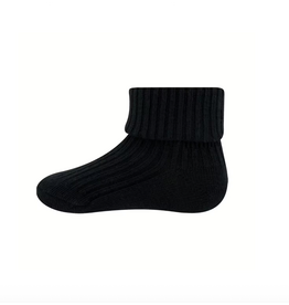 Ewers Socken Rippe/Umschlag schwarz