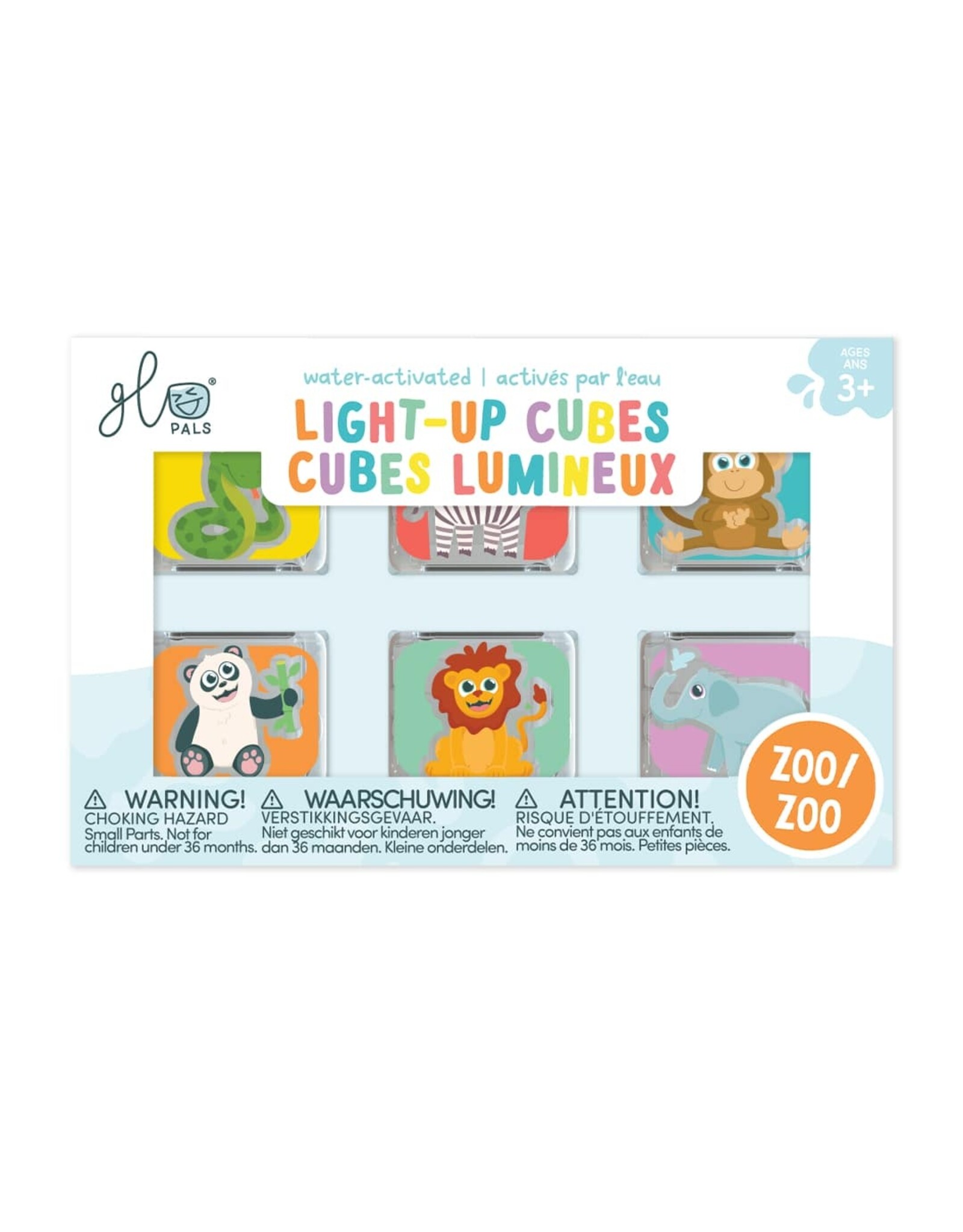 Glo pals Glo Pals light up cubes ( set 6 ) Zoo
