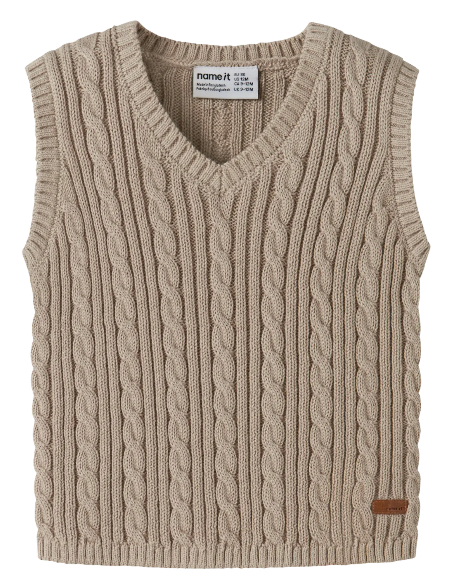 Name it NBMROMAN Knit Slipover Island Fossil
