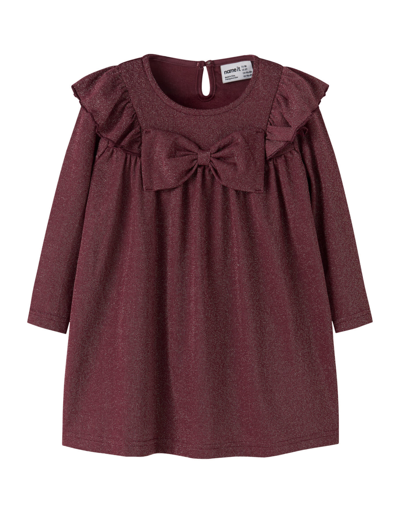 Name it NMROISIN M LS Dress Burgundy