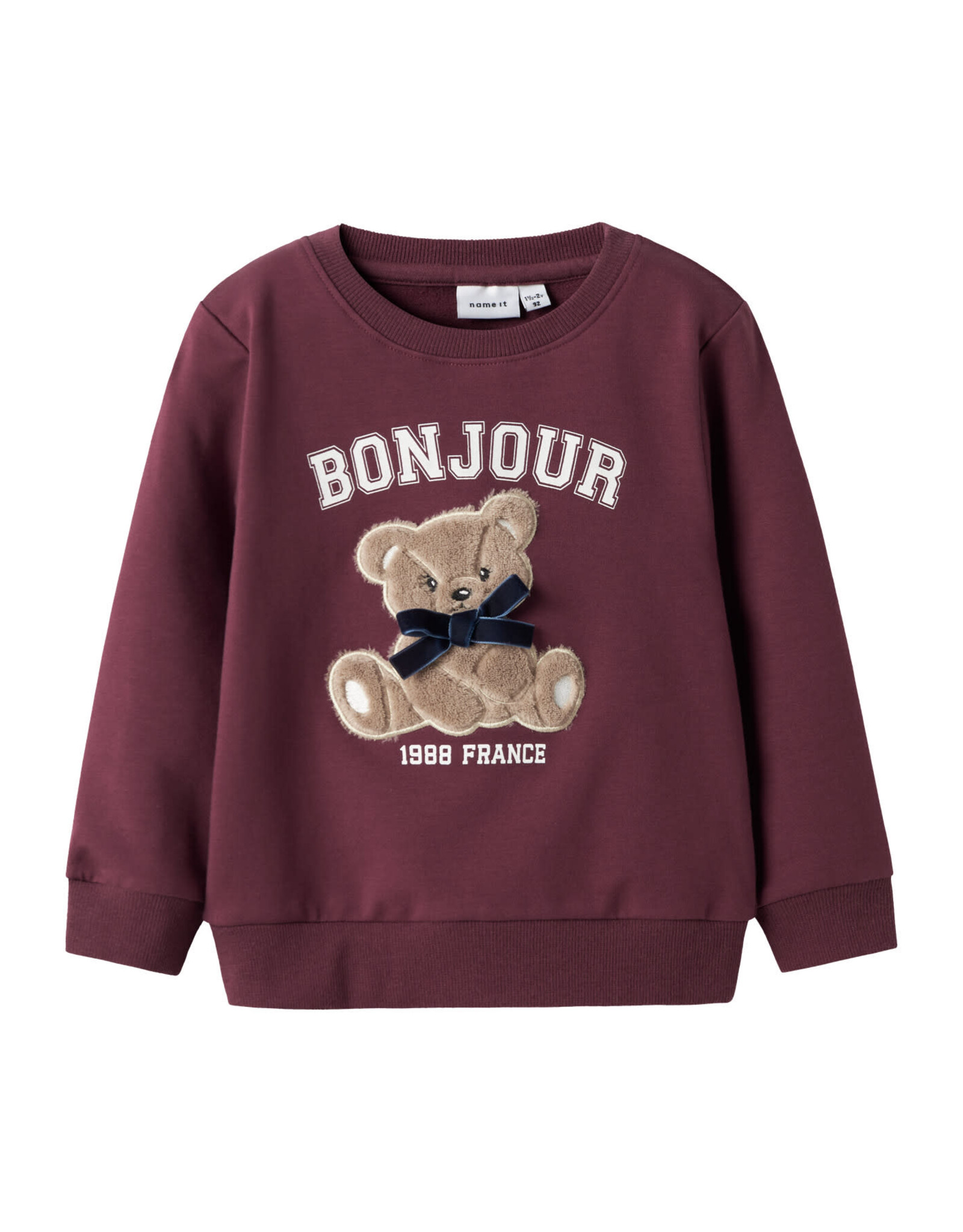 Name it NMFREAR LS Sweat Bru Burgundy