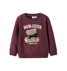 Name it NMFREAR LS Sweat Bru Burgundy