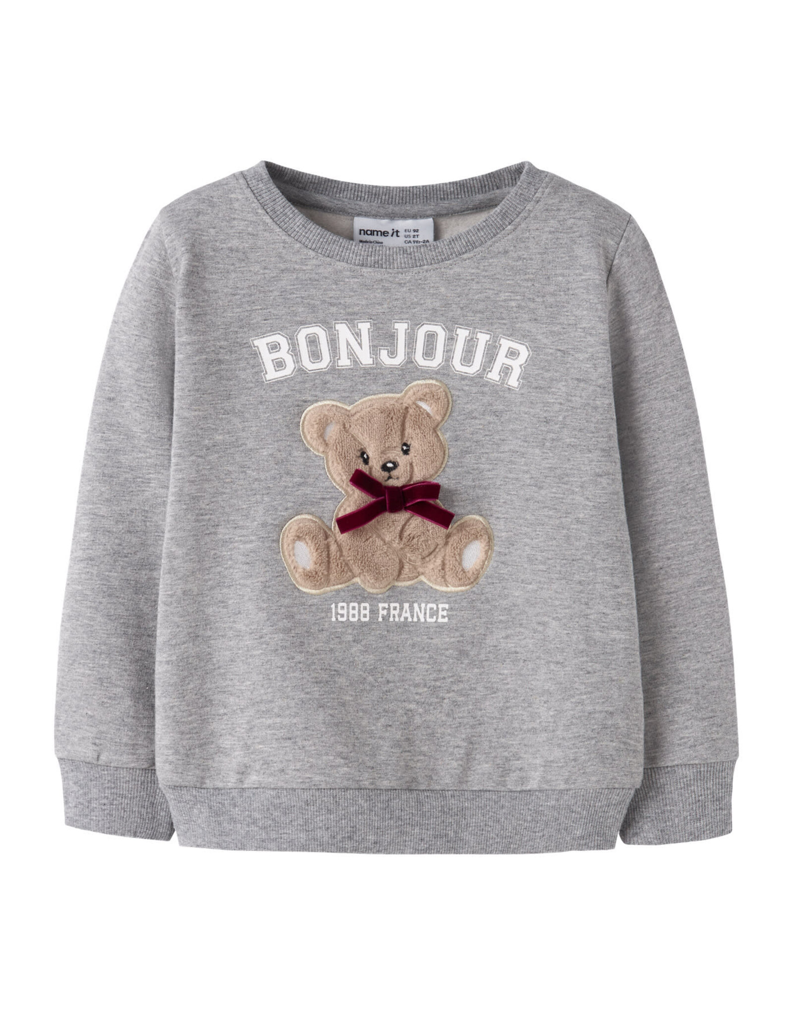 Name it NMFREAR LS Sweat Bru Grey melange