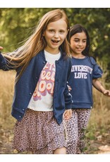 Little Looxs Little Lurex sweat jacket Dark blue s26