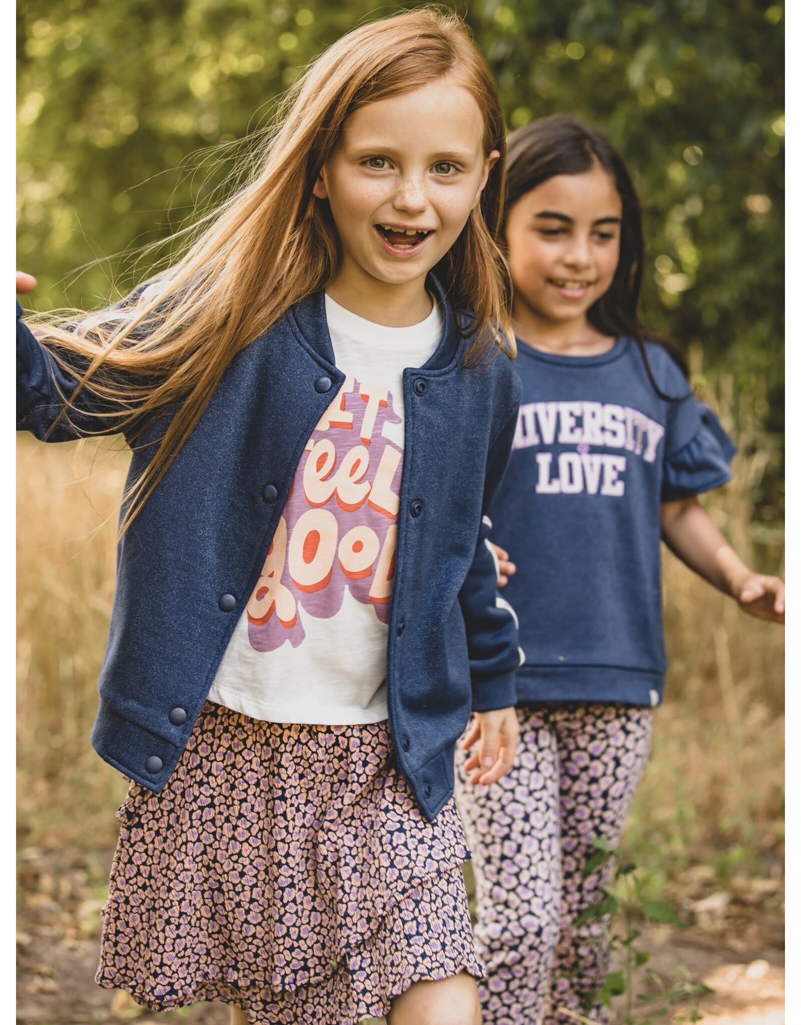 Little Looxs Little Lurex sweat jacket Dark blue s26