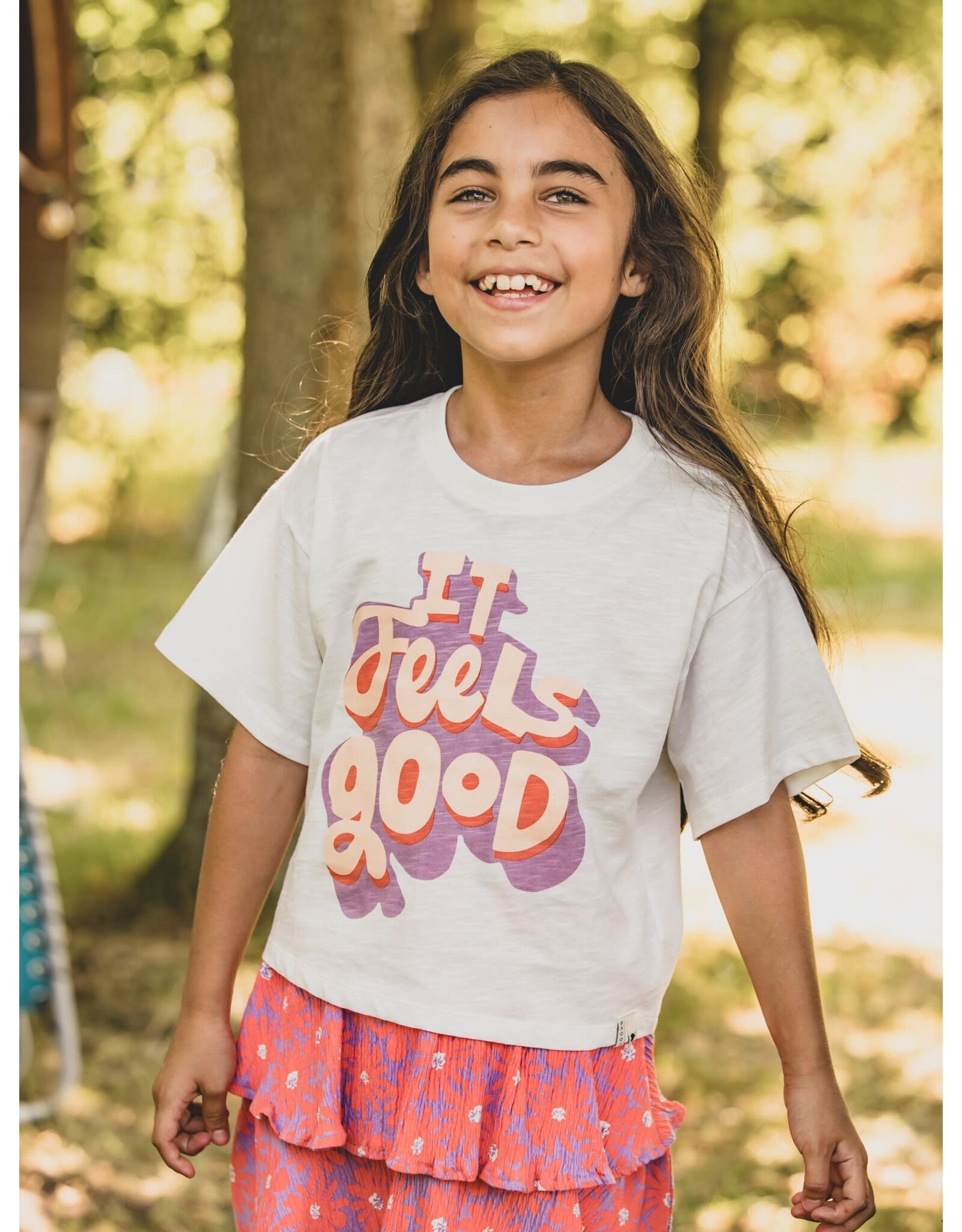 Little Looxs Little Jersey artwork T-shirt Off white S-26