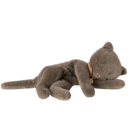 Maileg Sleeping  kitten plush medium grey