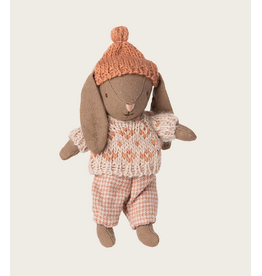 Maileg Winter bunny, Micro - Brown - Rose