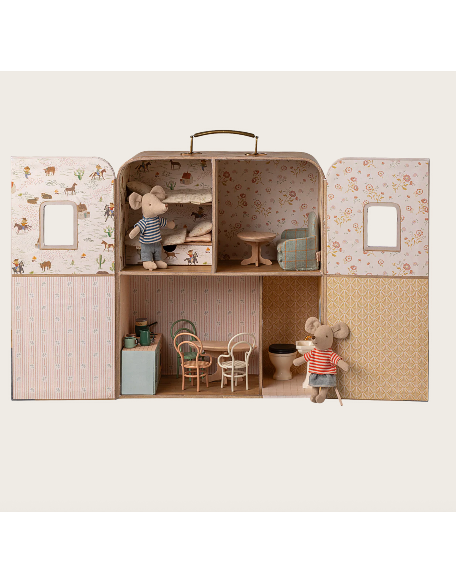 Maileg SuitCasa Little sister and brother mouse