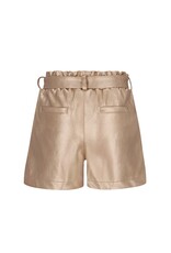 Like Flo Fay-Linn Flo girls fake leather short with shell belt Gold
