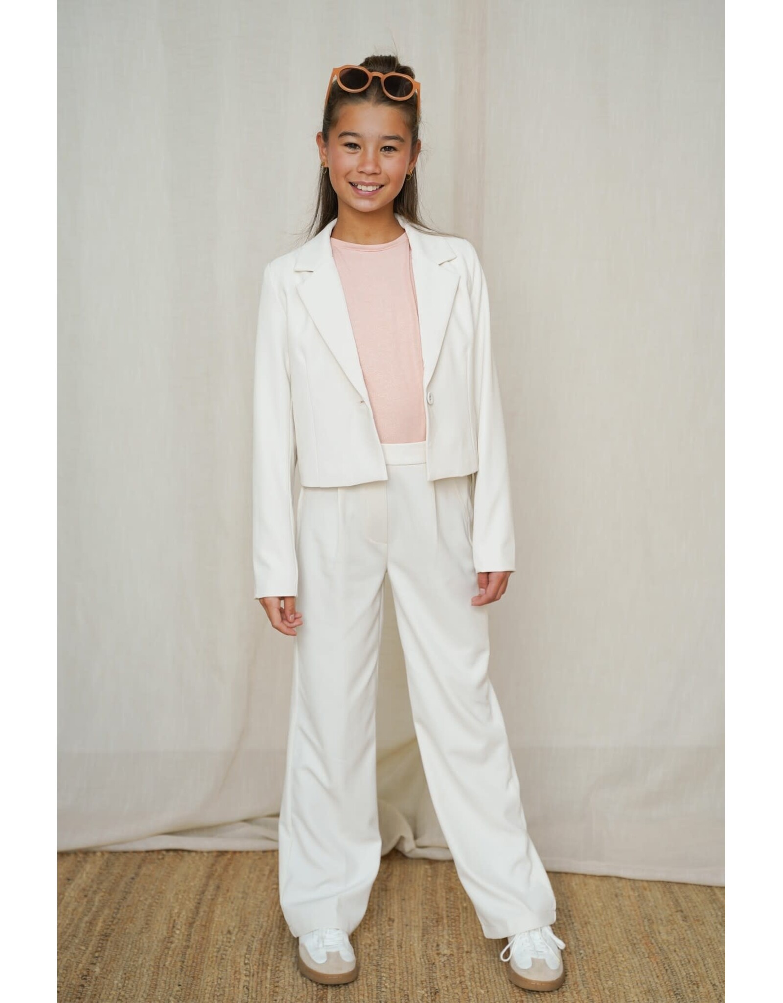 Like Flo Emma Flo girls ruffle sleeve end Soft peach