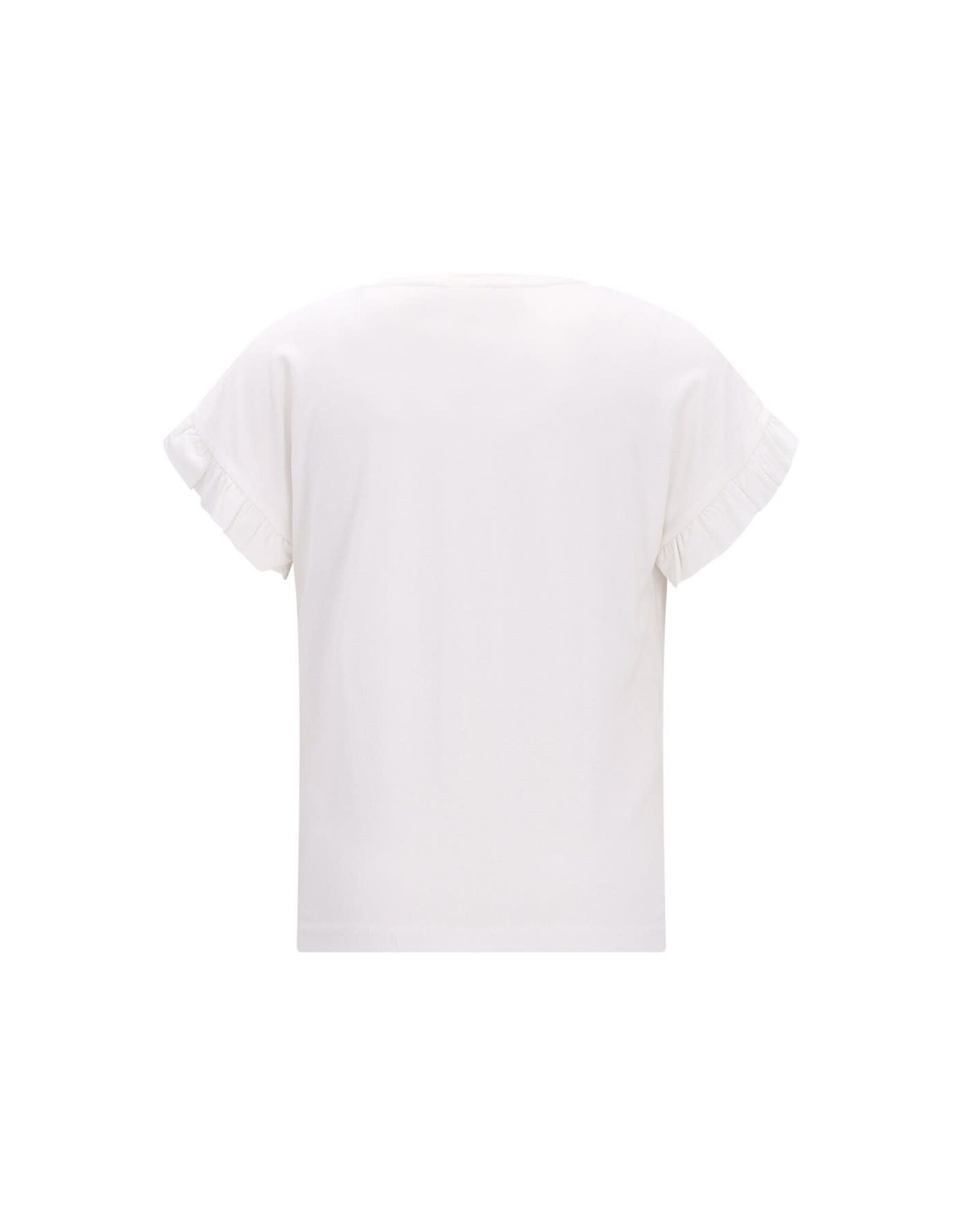 Like Flo Emma Flo girls ruffle sleeve end Off white