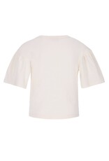 Like Flo Estelle Flo girls tee with ruffle sleeves Off white