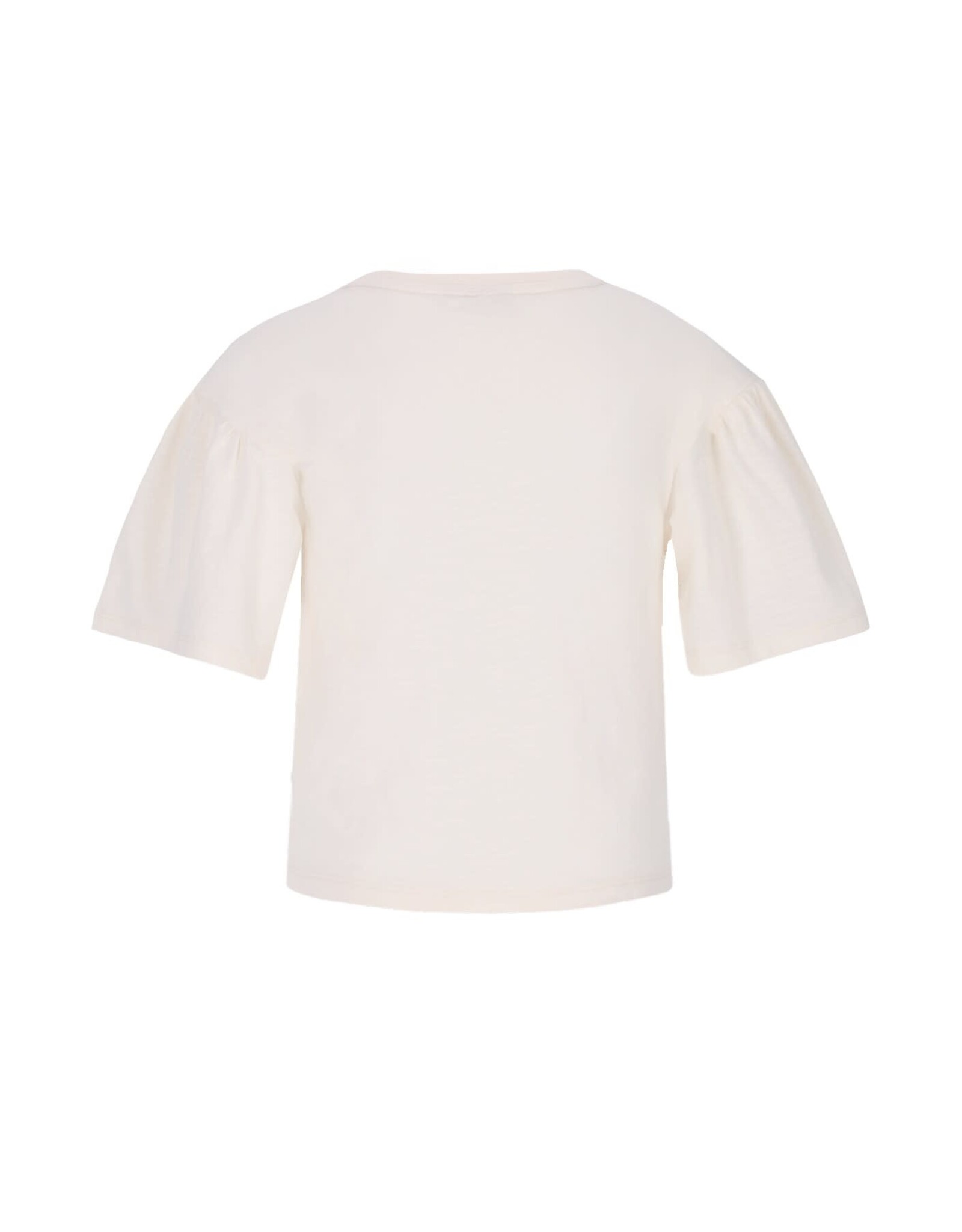 Like Flo Estelle Flo girls tee with ruffle sleeves Off white