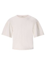 Like Flo Estelle Flo girls tee with ruffle sleeves Off white