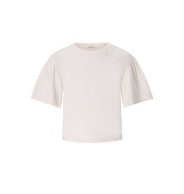 Like Flo Estelle Flo girls tee with ruffle sleeves Off white