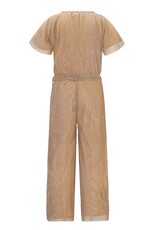Like Flo Bellu Flo girls plisse metallic jumpsuit without closure Soft gold