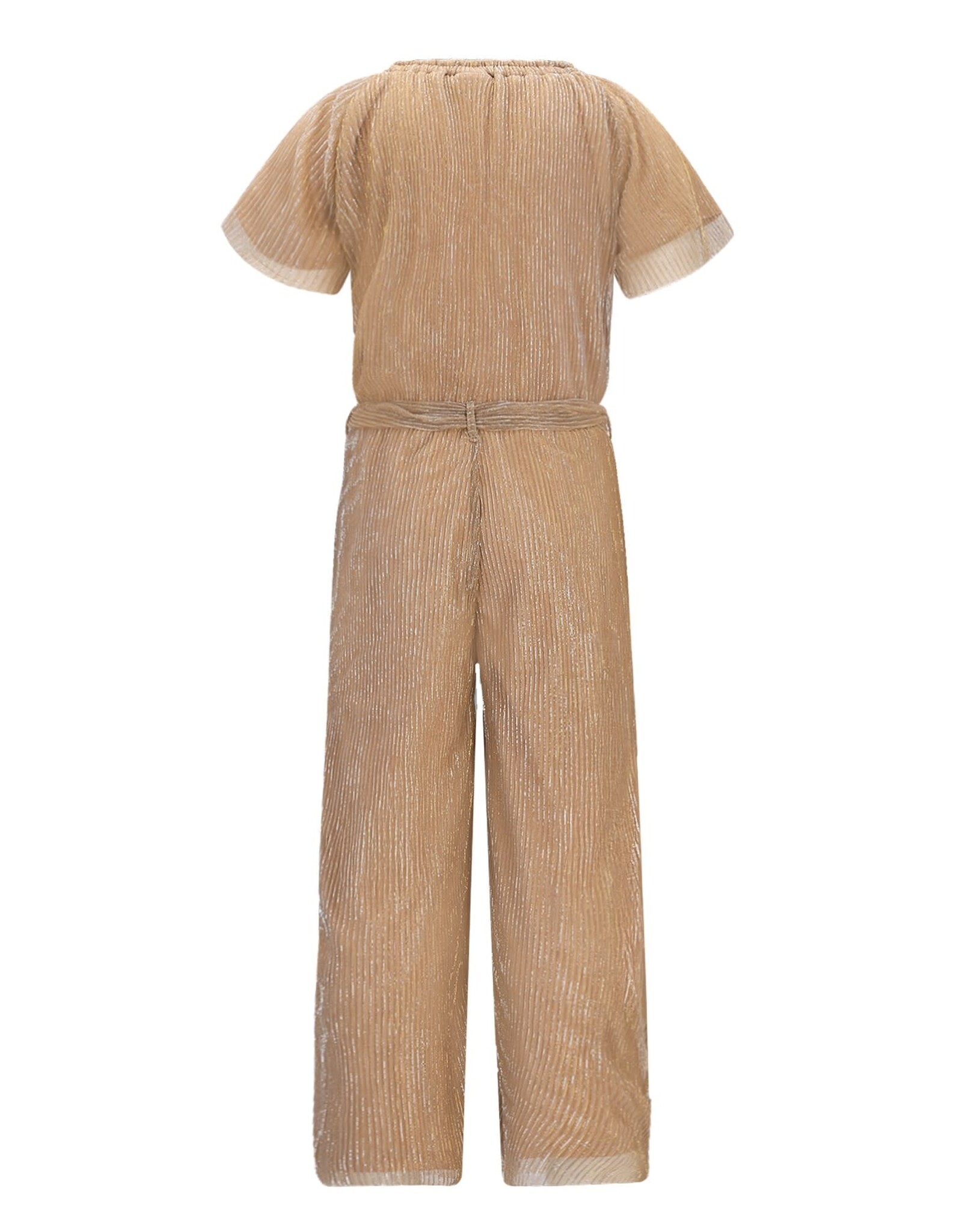 Like Flo Bellu Flo girls plisse metallic jumpsuit without closure Soft gold