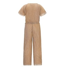 Like Flo Bellu Flo girls plisse metallic jumpsuit without closure Soft gold