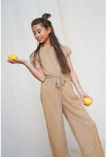 Like Flo Bellu Flo girls plisse metallic jumpsuit without closure Soft gold