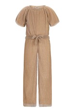 Like Flo Bellu Flo girls plisse metallic jumpsuit without closure Soft gold