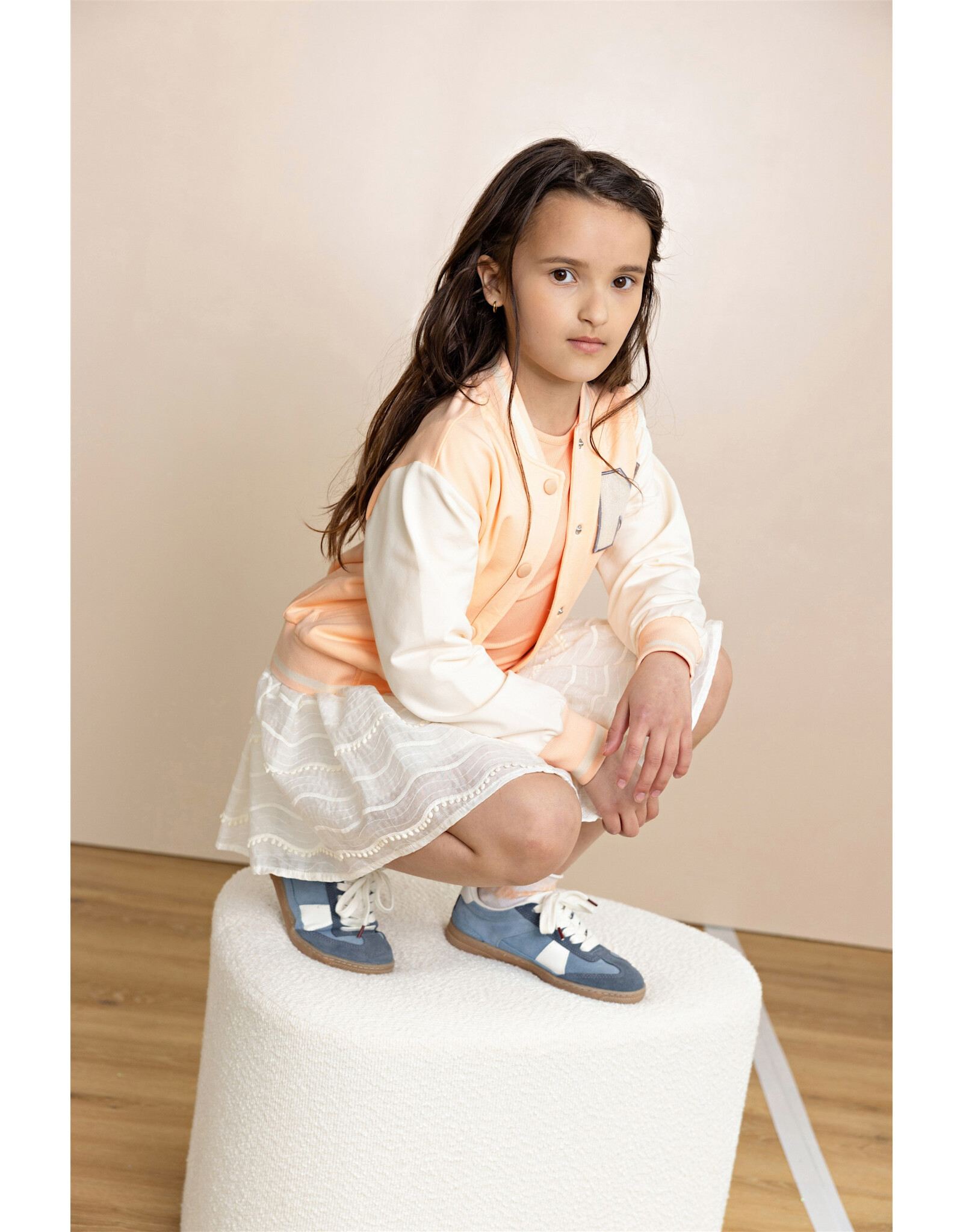 Nono Darsy varsity sweat jacket Light Peach