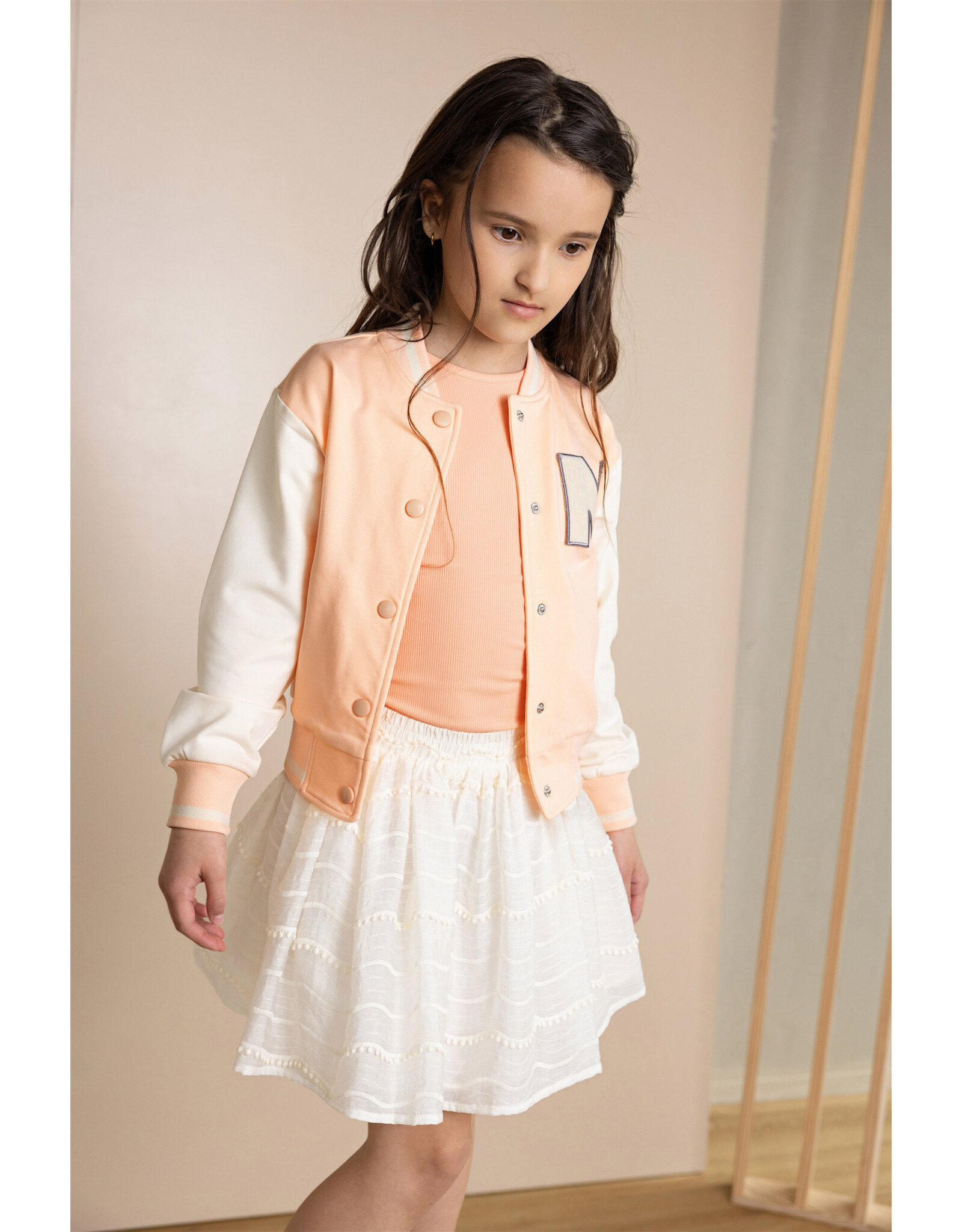 Nono Darsy varsity sweat jacket Light Peach