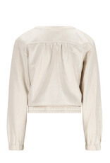Nono Door Foil Coated Fake Suede Jacket Pearled Ivory