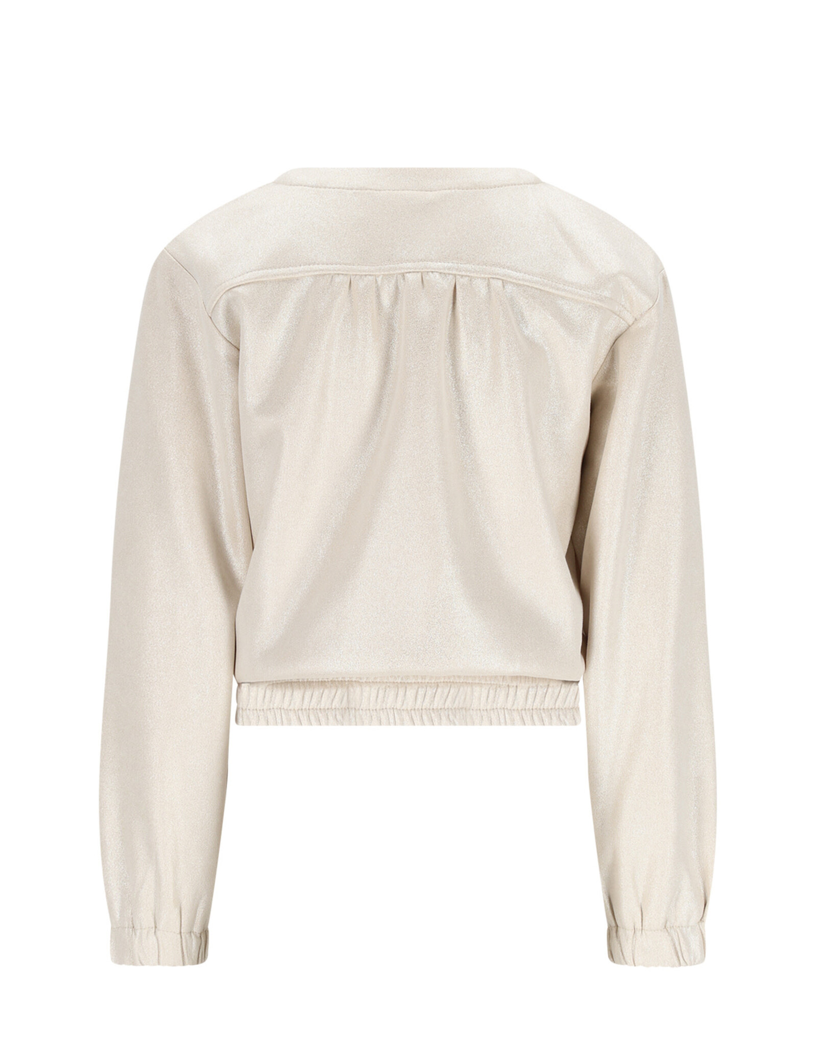 Nono Door Foil Coated Fake Suede Jacket Pearled Ivory