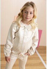 Nono Door Foil Coated Fake Suede Jacket Pearled Ivory