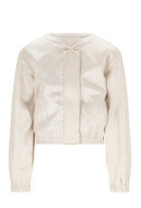 Nono Door Foil Coated Fake Suede Jacket Pearled Ivory